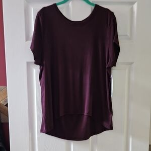 Athleta With Ease Dark Purple Tee